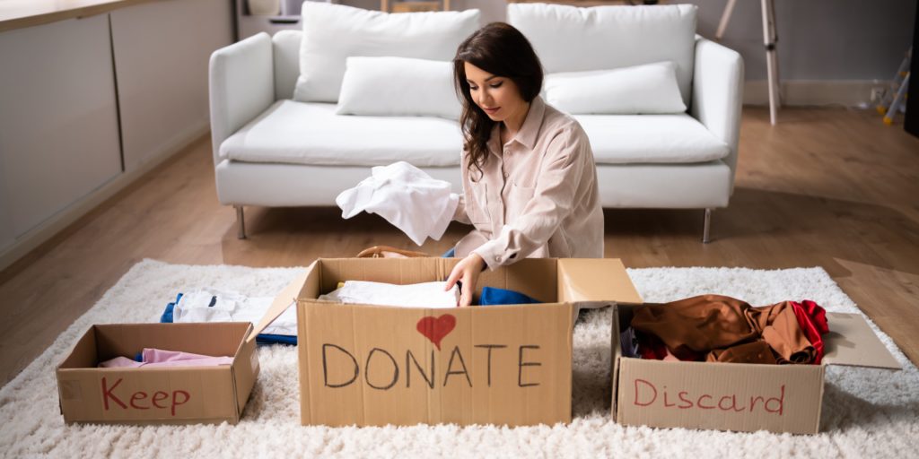 organiseren, houden doneren of weggooien